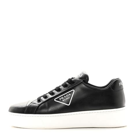 prada vitello soft shoes|PRADA Vitello Soft Triangle Logo Low Top 45mm Sneakers.